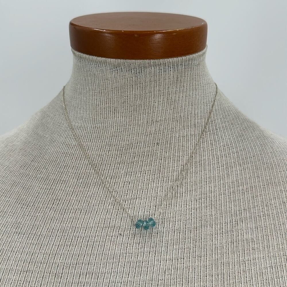 Sterling silver blue beaded necklace
